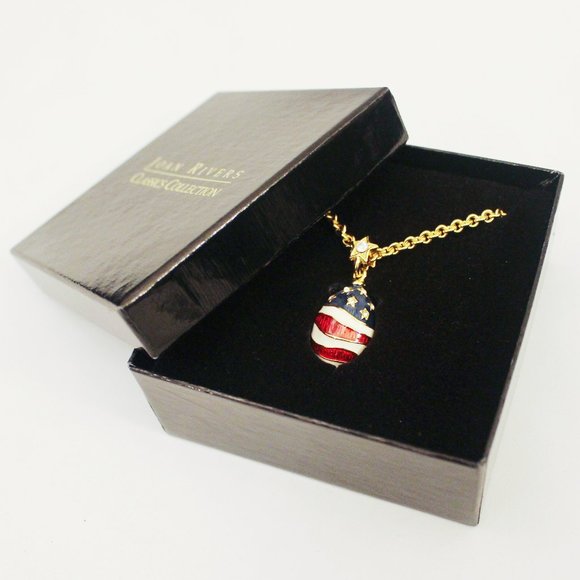 Joan Rivers 32" Stars & Stripes Egg Necklace - Picture 3 of 3
